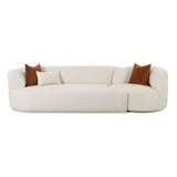 TOV Furniture Fickle Boucle 2-Piece Modular LAF Sofa Cream 