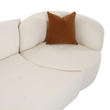 TOV Furniture Fickle Boucle 2-Piece Modular LAF Sofa Cream 