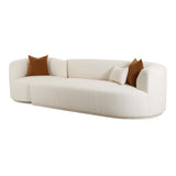 TOV Furniture Fickle Boucle 2-Piece Modular RAF Sofa Cream 