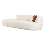 TOV Furniture Fickle Boucle 2-Piece Chaise Modular RAF Sofa Cream 