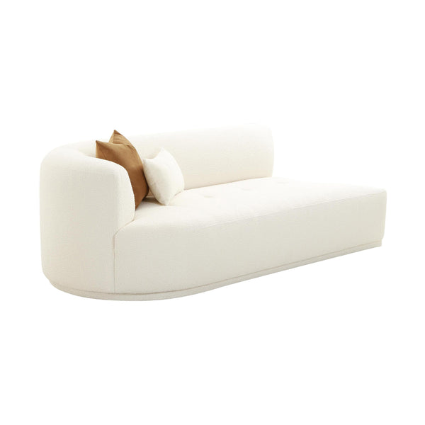 TOV Furniture Fickle Boucle Modular LAF Loveseat Cream 82.5"W x 41.3"D x 28.3"H
