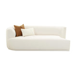 TOV Furniture Fickle Boucle Modular LAF Loveseat Cream 82.5"W x 41.3"D x 28.3"H