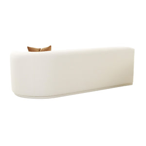 TOV Furniture Fickle Boucle Modular RAF Loveseat Cream 82.5"W x 41.3"D x 28.3"H