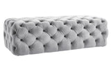 Kaylee Grey Velvet Ottoman