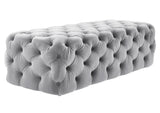 Kaylee Grey Velvet Ottoman