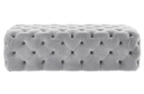 Kaylee Grey Velvet Ottoman