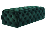 Kaylee Green Velvet Ottoman