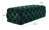 Kaylee Green Velvet Ottoman