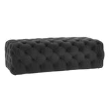 Kaylee Velvet Ottoman Black TOV-O67