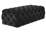 Kaylee Velvet Ottoman Black TOV-O67