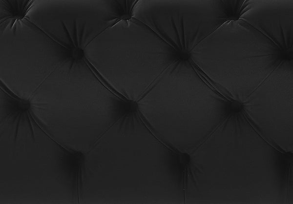 Kaylee Black Velvet Ottoman