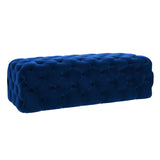 Kaylee Velvet Ottoman Navy TOV-O68