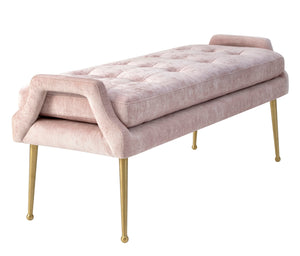 Eileen Slub Velvet Blush Bench