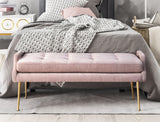 Eileen Slub Velvet Blush Bench