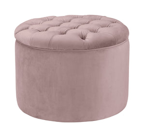 Queen Mauve Velvet Storage Ottoman