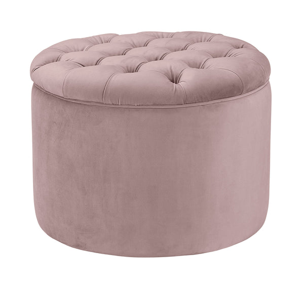 Queen Mauve Velvet Storage Ottoman