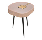 Timber Pink and Brass Side Table