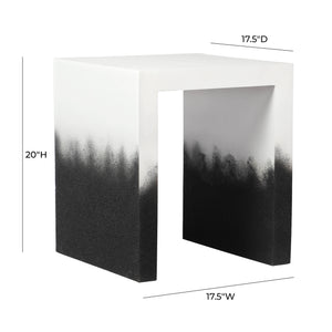 Matra Black and White End Table Black and White TOV-OC18429