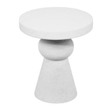 TOV Furniture Lupita Side Table White 17"W x 17"D x 19.3"H