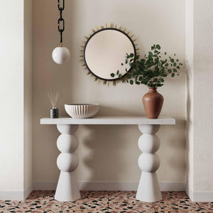 TOV Furniture Lupita Console Table White 