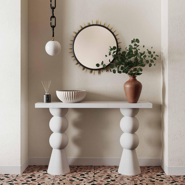 TOV Furniture Lupita Console Table White 