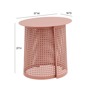 TOV Furniture Pesky Coral Side Table Pink 21"W x 16"D x 21"H