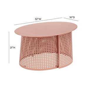 TOV Furniture Pesky Coral Coffee Table Pink 32"W x 21"D x 16"H