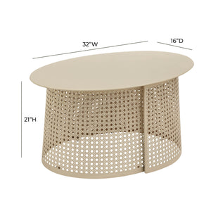 TOV Furniture Pesky Eggnog Coffee Table Cream 32"W x 21"D x 16"H