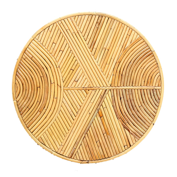 TOV Furniture Acadia Rattan Side Table Natural 15.8"W x 15.8"D x 21.1"H