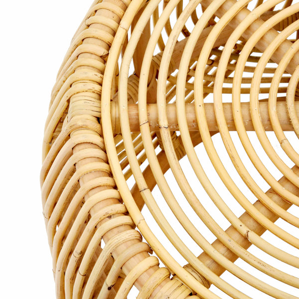 TOV Furniture Azrina Rattan Nesting Tables Natural L: 24.4 | S: 16"W x L: 24.4 | S: 16"D x L: 18 | S: 16.5"H