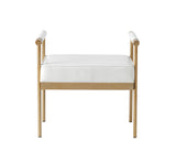 Diva White Vegan Leather Bench