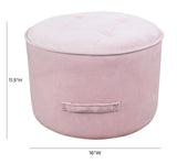 Luna Blush Velvet Ottoman