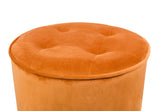 Luna Cognac Velvet Ottoman