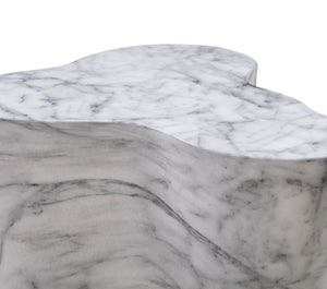 Slab Marble Short Side Table