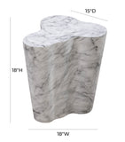 Slab Marble Short Side Table