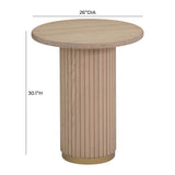 TOV Furniture Chelsea Ash Wood Entry Table Natural Ash 