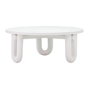 TOV Furniture Tildy Concrete Coffee Table White 