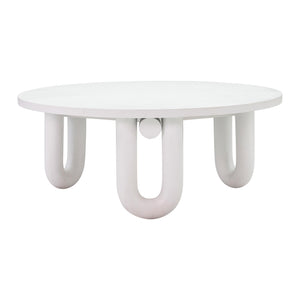 TOV Furniture Tildy Concrete Coffee Table White 
