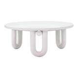 TOV Furniture Tildy Concrete Coffee Table White 