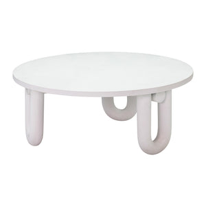 TOV Furniture Tildy Concrete Coffee Table White 