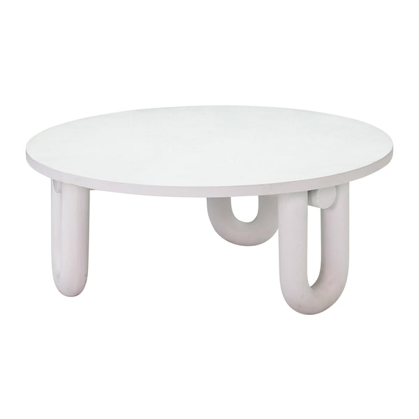 TOV Furniture Tildy Concrete Coffee Table White 