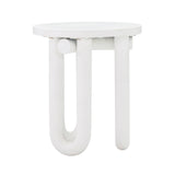 TOV Furniture Tildy Concrete Side Table White 