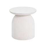 TOV Furniture Aloe Concrete Side Table White 20.5"W x 20.5"D x 20"H