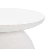 TOV Furniture Aloe Concrete Side Table White 20.5"W x 20.5"D x 20"H