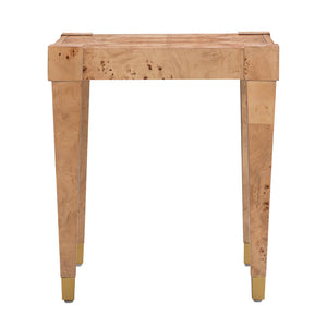 Brandyss Natural Burl End Table Natural TOV-OC54191