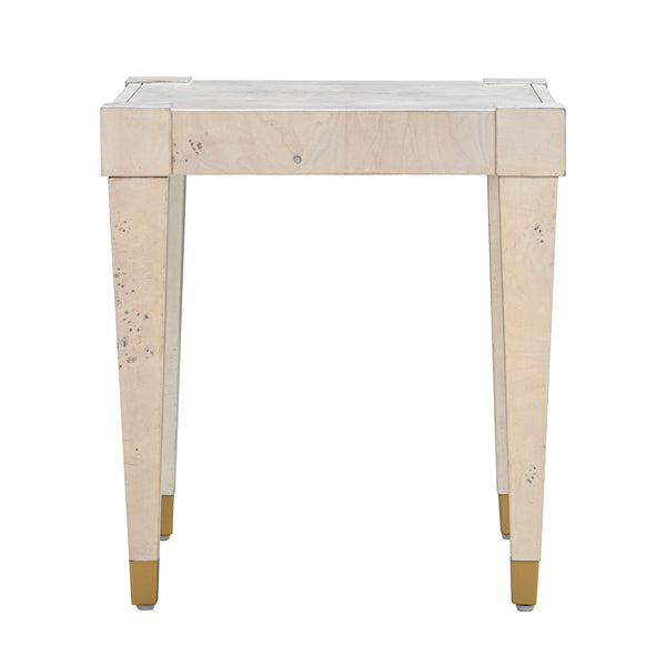 Brandyss White Burl End Table White TOV-OC54192
