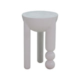 TOV Furniture Morse Wooden Accent Table White 14"W x 14"D x 21.3"H