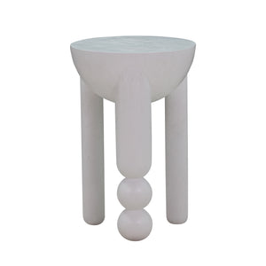 TOV Furniture Morse Wooden Accent Table White 14"W x 14"D x 21.3"H