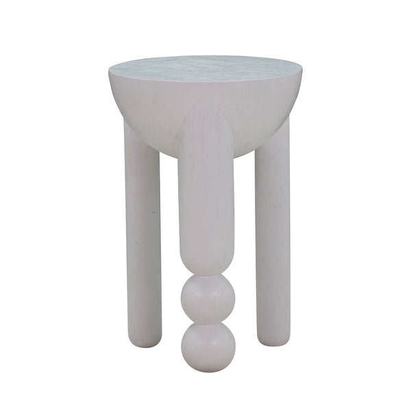 TOV Furniture Morse Wooden Accent Table White 14"W x 14"D x 21.3"H