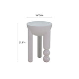 TOV Furniture Morse Wooden Accent Table White 14"W x 14"D x 21.3"H